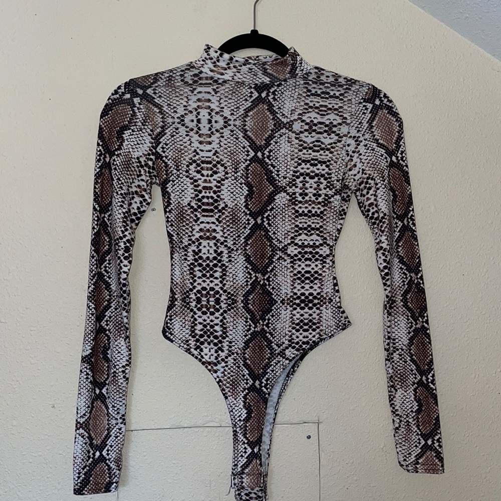 snake print bodysuit